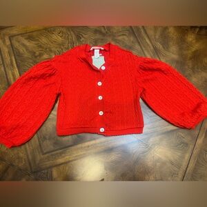 H&M women knit sweater size xs bright red ♥️